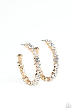 Load image into Gallery viewer, Paparazzi- Can I Have Your Attention? Gold Hoop Earring
