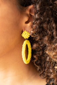 Paparazzi- Be All You Can BEAD Yellow Post Earring
