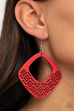 Load image into Gallery viewer, Paparazzi- WOOD You Rather Red Earring
