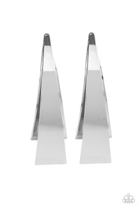 Paparazzi- Underestimated Edge Silver Post Earring
