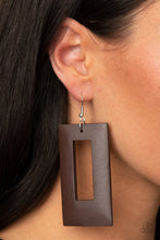 Load image into Gallery viewer, Paparazzi- Totally Framed Brown Earring
