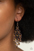 Load image into Gallery viewer, Paparazzi- Chandelier Cameo Copper Earring
