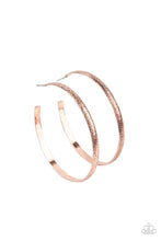 Load image into Gallery viewer, Paparazzi- Rustic Radius Copper Hoop Earring
