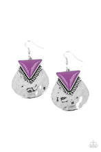 Load image into Gallery viewer, Paparazzi- Road Trip Treasure Purple Earring
