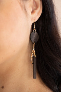 Paparazzi- Raw Refinement Brown Earring