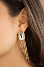 Load image into Gallery viewer, Paparazzi- Save for a REIGNy Day Gold Post Earring
