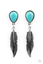 Load image into Gallery viewer, Paparazzi- Totally Tran-QUILL Blue Post Earring
