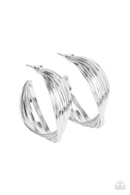 Load image into Gallery viewer, Paparazzi- Curves In All The Right Places Silver Hoop Earring
