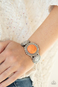 Paparazzi- Mojave Motif Orange Bracelet
