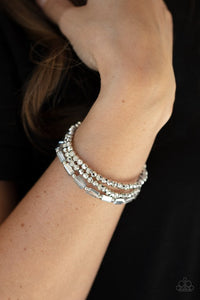 Paparazzi- Elegant Essence Silver Bracelet