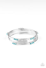 Load image into Gallery viewer, Paparazzi- Stackable Sparkle Blue Bracelet
