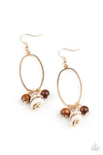 Load image into Gallery viewer, Paparazzi- Golden Grotto Brown Earring
