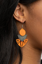 Load image into Gallery viewer, Paparazzi- Jurassic Juxtaposition Orange Earring
