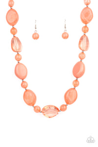 Paparazzi- Staycation Stunner Orange Necklace