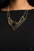 Load image into Gallery viewer, Papparazzi- 3-D Drama Gold Necklace
