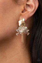 Load image into Gallery viewer, Paparazzi- Harmonically Holographic Gold Post Earring
