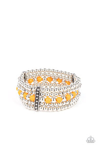 Paparazzi- Gloss Over The Details Orange Bracelet