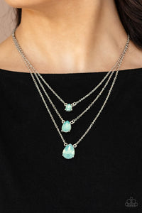 Paparazzi- Dewy Drizzle Green Necklace