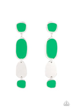 Load image into Gallery viewer, Papparazzi- All Out Allure Green Post Earring
