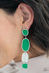 Papparazzi- All Out Allure Green Post Earring