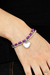 Paparazzi- Candy Gram Purple Bracelet