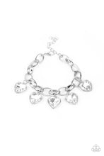 Load image into Gallery viewer, Paparazzi- Candy Heart Charmer White Bracelet
