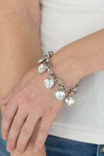 Load image into Gallery viewer, Paparazzi- Candy Heart Charmer White Bracelet
