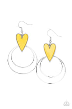 Load image into Gallery viewer, Paparazzi- Happily Ever Hearts Yellow Earring
