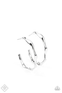 Paparazzi- Coveted Curves Silver Hoop Earring