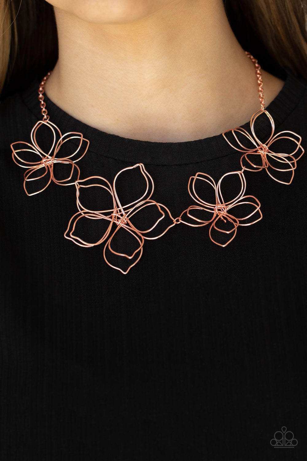 Paparazzi- Flower Garden Fashionista Copper Necklace