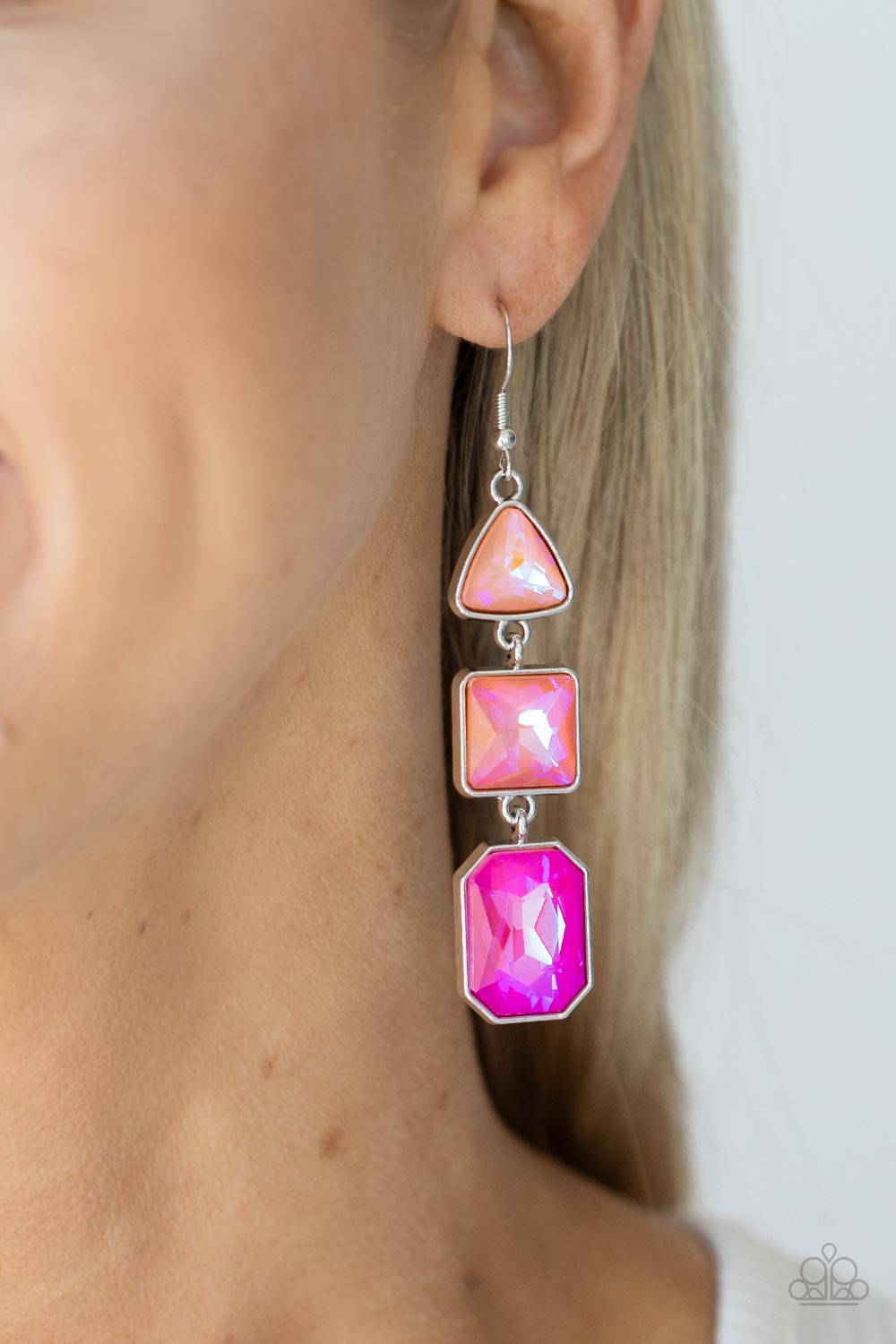Paparazzi- Cosmic Culture Pink Earring