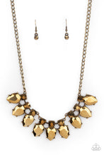 Load image into Gallery viewer, Paparazzi- Extra Enticing Brass Necklace
