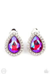 Paparazzi- Cosmic Castles Pink Clip-On Earring
