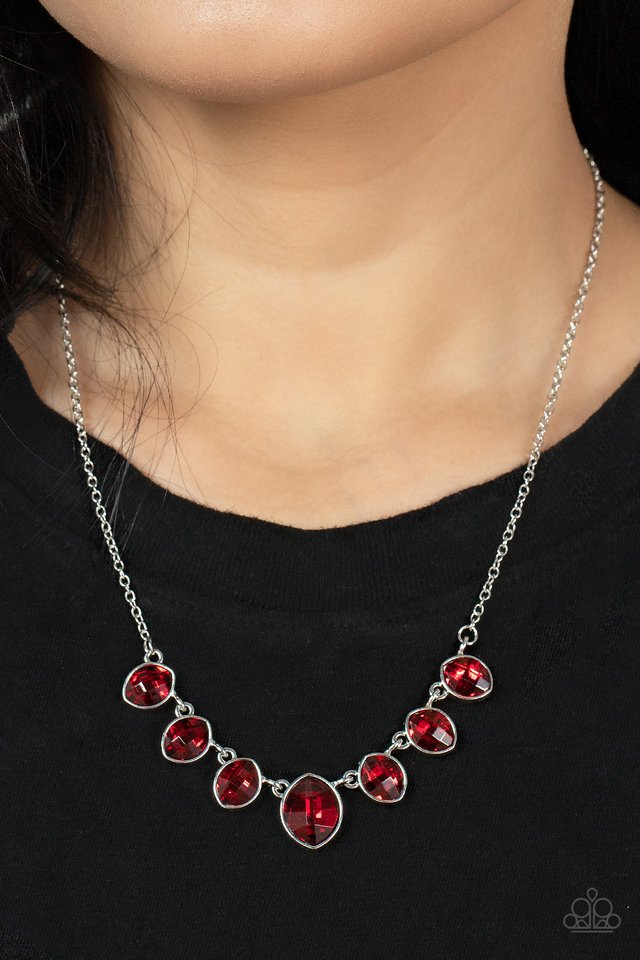 Paparazzi- Material Girl Glamour Red Necklace