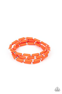 Paparazzi- Radiantly Retro Orange Bracelet