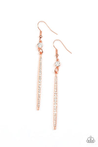 Paparazzi- Skyscraping Shimmer Copper Earring