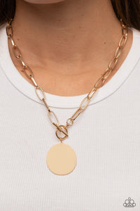 Paparazzi- Tag Out Gold Necklace