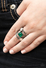 Load image into Gallery viewer, Paparazzi- Galactic Governess Green Ring
