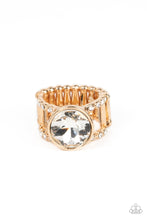 Load image into Gallery viewer, Paparazzi- High Roller Sparkle Gold Ring
