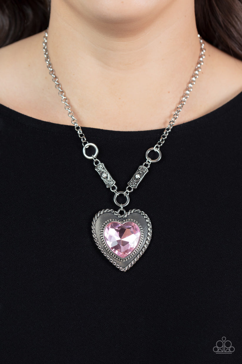 Paparazzi- Heart Full of Fabulous Pink Necklace