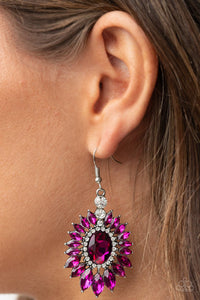 Paparazzi- Big Time Twinkle Pink Earring