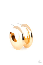 Load image into Gallery viewer, Paparazzi- Chic CRESCENTO Gold Hoop Earring
