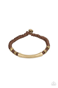 Paparazzi- Grounded in Grit Brown Urban Bracelet
