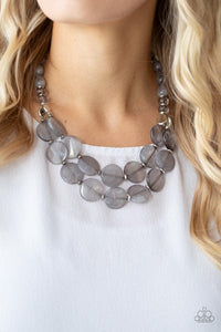 Paparazzi- Beach Day Demure Silver Necklace