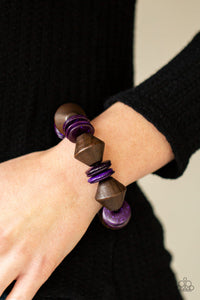 Paparazzi- Bermuda Boardwalk Purple Bracelet