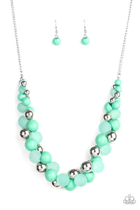 Paparazzi- Bubbly Brilliance Green Necklace