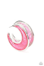 Load image into Gallery viewer, Paparazzi- Charismatically Curvy Pink Hoop Earring
