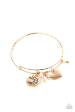 Load image into Gallery viewer, Paparazzi- Come What May and Love It Gold Bracelet
