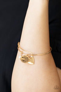 Paparazzi- Come What May and Love It Gold Bracelet