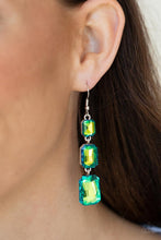 Load image into Gallery viewer, Paparazzi- Cosmic Red Carpet Green Earring

